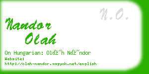 nandor olah business card